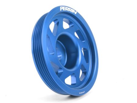 Perrin 93-11 Subaru Impreza   04-21 STI   02-14 WRX EJ Engines (w o AC ONLY) Crank Pulley - Blue For Sale