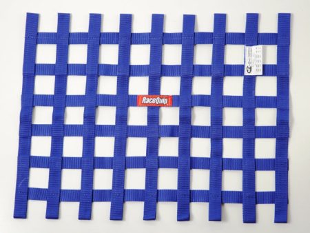 RaceQuip Blue 18in H x 24W SFI Ribbon Window Net For Discount