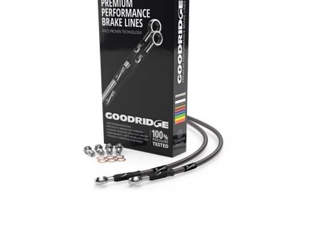 Goodridge 1975 Suzuki GT380M Full Length Carbon Front SS Brake Lines Hot on Sale