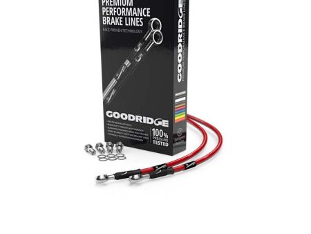 Goodridge 77-80 Suzuki GS400 425 Single Disc Red Brake Lines Online Sale