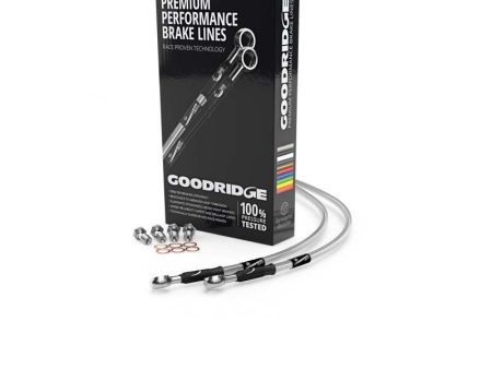 Goodridge 1975 Suzuki GT380M Full Length Clear Front SS Brake Lines Hot on Sale