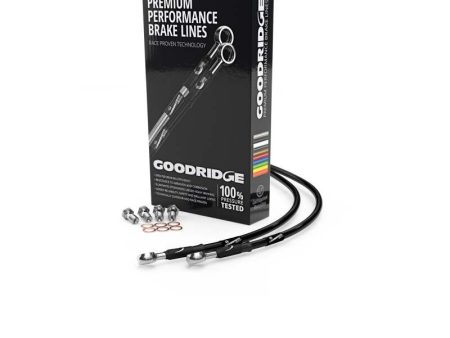 Goodridge 1975 Suzuki GT380M Full Length Black Front SS Brake Lines Cheap