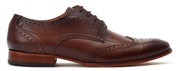 Base London Barbera Mens Leather Lace Up Brogue Shoe Cheap