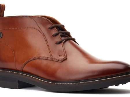 Base London Knebworth Mens Leather Lace Up Chukka Boot Sale