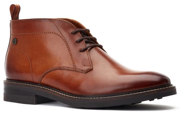 Base London Knebworth Mens Leather Lace Up Chukka Boot Sale