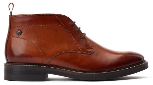 Base London Knebworth Mens Leather Lace Up Chukka Boot Sale