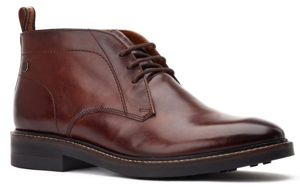 Base London Knebworth Mens Leather Lace Up Chukka Boot Online