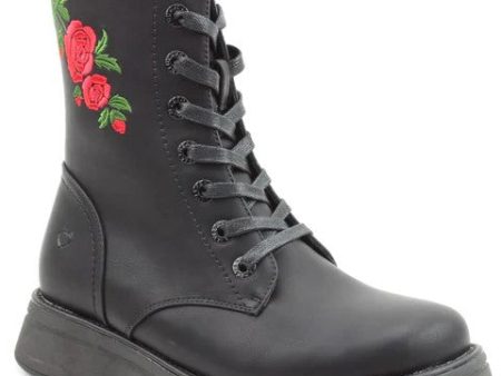 Heavenly Feet Martina 4 Roses Womens Lace Up Mid-Calf Boot Online Hot Sale