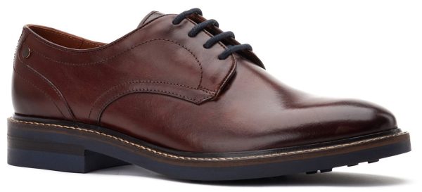 Base London Mawley Mens Leather Lace Up Derby Shoe For Cheap